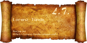 Lorenz Tünde névjegykártya